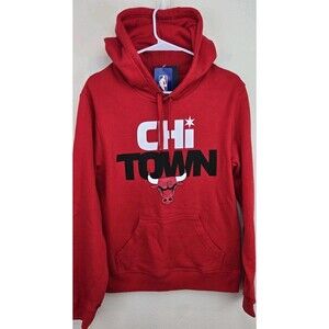 NBA Chicago Bulls Chi Town Hoodie Red Pullover Sweatshirt Men's Sz S Fanatics